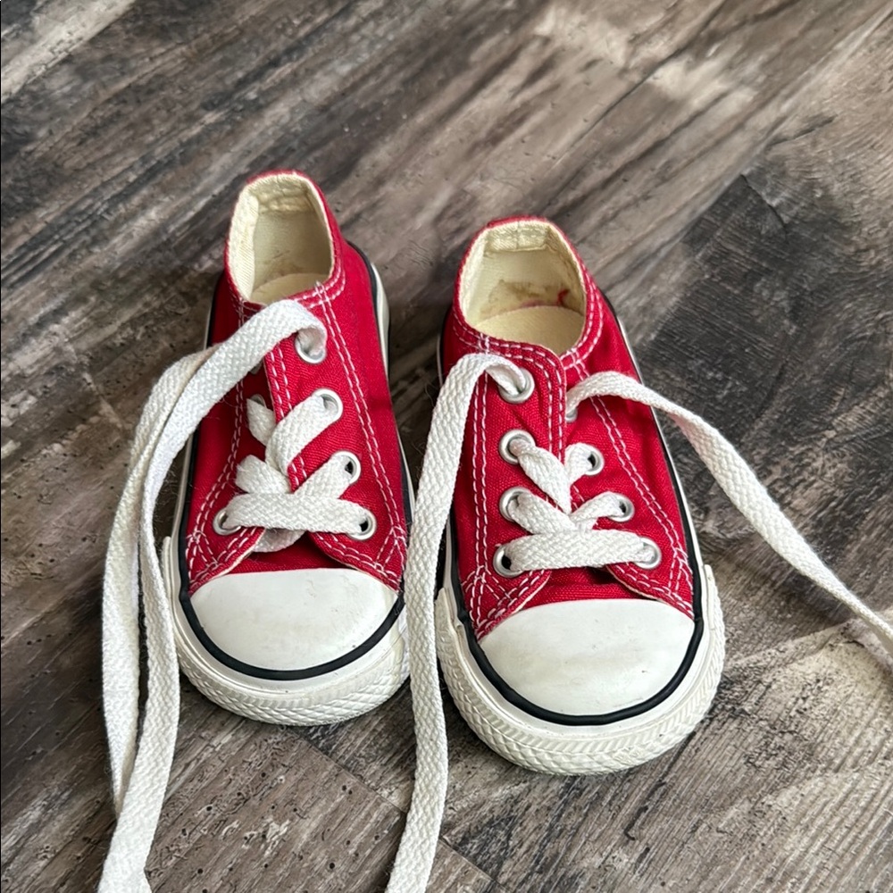 Converse Red and White Kids Sneakers